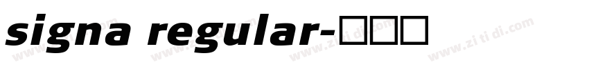 signa regular字体转换